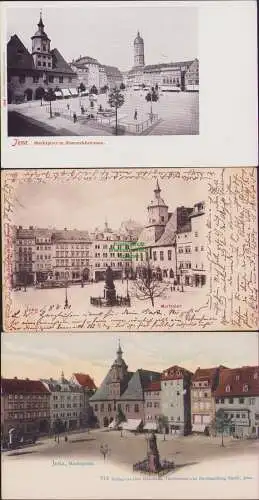 53809 3 AK Jena Marktplatz Bismarkbrunnen 1901