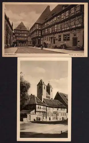 53738 2 AK Halberstadt Gröpertor Credit Verein Holzmarkt 1925 1953