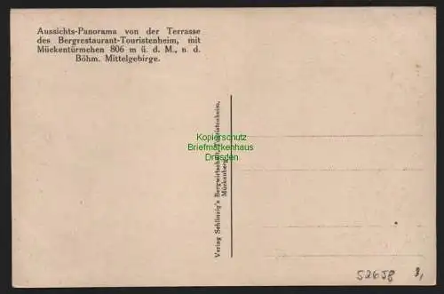 52658 AK Mückenberg Böhm. Mittelgebirge Mückentürmchen Fotomomtage um 1925