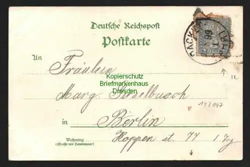 143047 AK Berlin 1899 Litho Der neue Dom Schlossbrücke Privatpost Paket - Fahrt