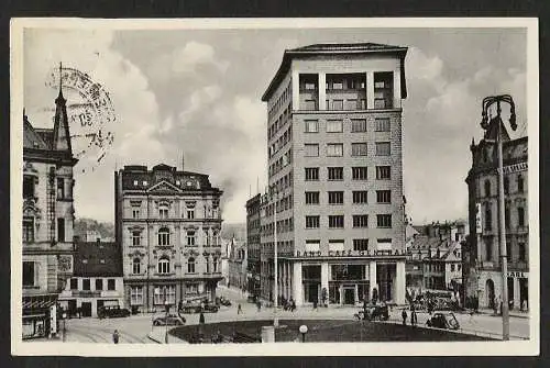 25583 AK Reichenberg Sudetengau Tuchplatz Grand Cafe Generali , gelaufen 1939