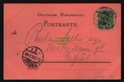 25230 AK Litho Oberforsthaus b. Frankfurt M. 1897 Gaststätte Restaurant