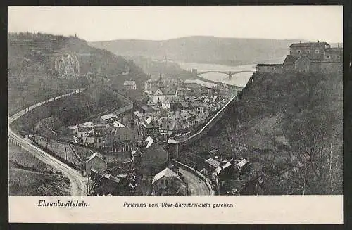 25187 AK Ehrenbreitenstein Panorama Ober-Ehrenbreitenstein, ungelaufen 1907