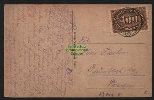 23716 AK Buschmühle Gohlis Post Niederau Gaststätte Restaurant Gasthof 1923