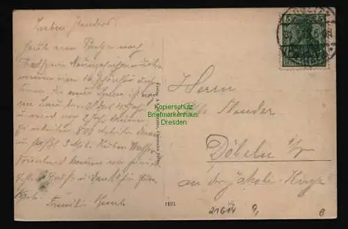 21646 AK Talspere Neuzehnhain 1913 mit Notitzen zur Bauzeit Aufwand 800 Arbeiter