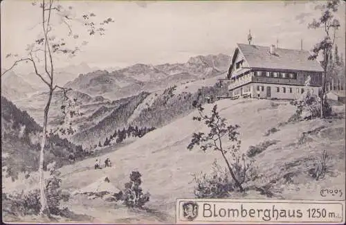 170967 AK Blomberghaus Blomberg Bayerische Voralpen Bad Tölz 1909