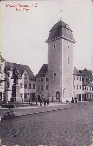 170784 AK Crimmitschau 1929 Roter Turm