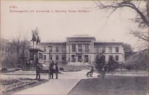 170782 AK Kiel Schlossgarten Uni Denkmal um 1910