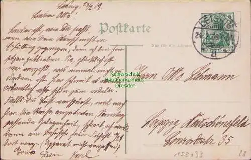 158793 AK Leisnig 1909 Gesamtansicht