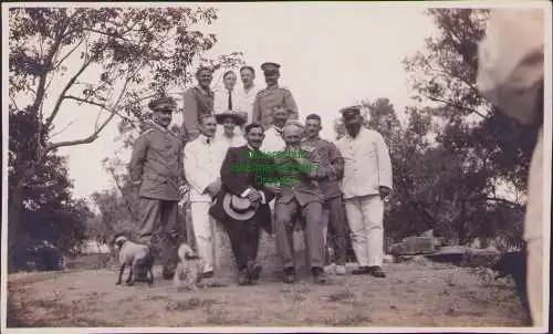 158356 Foto China SMS Otter Flußkanonenboot Matrosen Ausflug um 1910 Gruppenbild