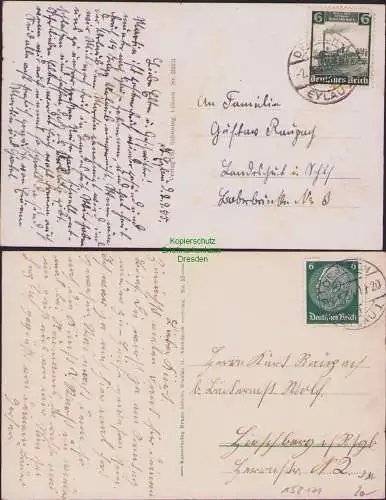 158171 2 AK Ilawa Deutsch Eylau Opr. 1935 Heldendenkmal 1934 Geserichsee