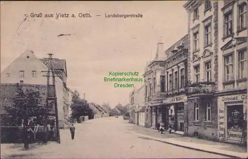 158683 AK Witnica Vietz an der Ostbahn 1920 Landsbergerstraße