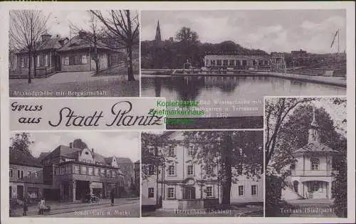 158382 AK Planitz bei Zwickau 1938 Alexanderhöhe Bergwirtschaft Freibad Cafe am