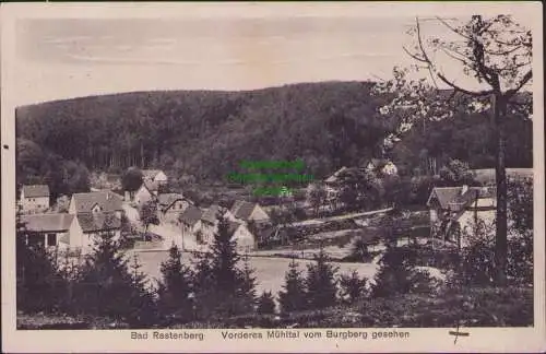 158804 AK Rastenberg Thür. 1930 Vorderes Mühltal vom Burgberg gesehen