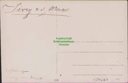 154664 AK Sivry-sur-Meuse Lothringen Fotokarte um 1918 1. Weltkrieg Militärkolon