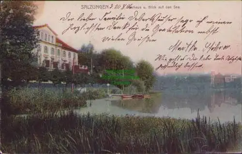 154611 AK Bad Salzungen 1906 Kurhaus u. Blick auf den See