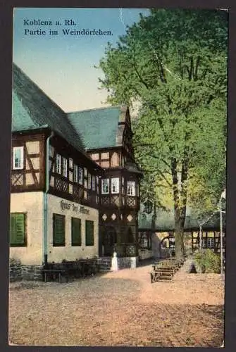 46810 AK Koblenz Rhein Partie Weindörfchen Gasthaus