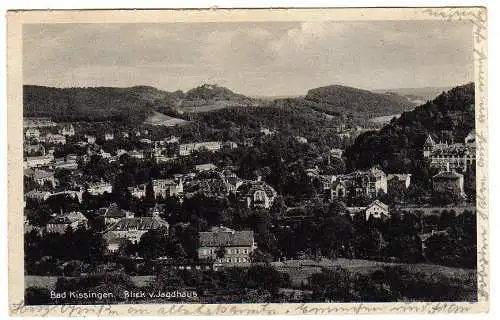 42312 AK Bad Kissingen Blick vom Jagdhaus 1942