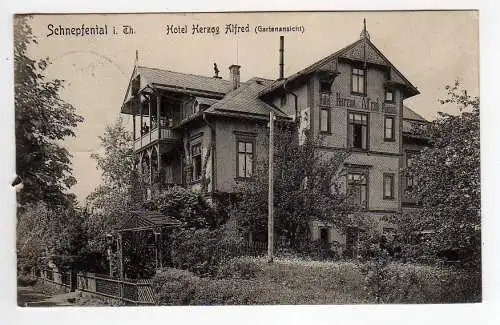 42721 AK Schnepfental Thür. Hotel Herzog Alfred 1908