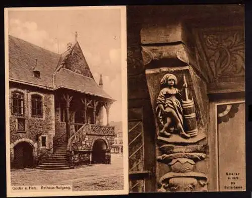 41615 5 AK Goslar Harz Kaiserhaus 1911 Klosterkirche Neuwerk Rathaus Aufgang