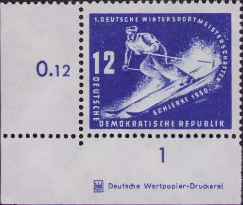 2927 DDR **  246 DZ Erste Wintersportmeisterschaften der DDR Schierke