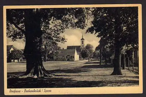 28627 AK Berkenbrück Spree Dorfaue Platz mit Kirche