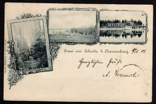 29094 AK Lehnitz b. Oranienburg 1901 Verlag :  Kunstverlag J. Goldiner Berlin