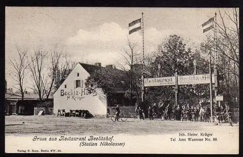 29086 AK Beelitzhof Station Nikolassee Restaurant um 1910