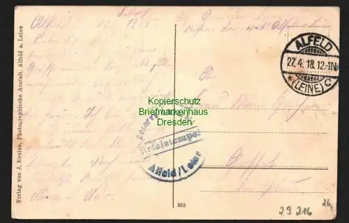 29216 AK Alfeld Leine Gasthof z. Krone Leinstraße 1918 Feldpost Reserve Lazarett