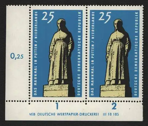 2679 DDR DV 1141 Mahn- und Gedenkstätten Putten Niederlande  postfrisch **