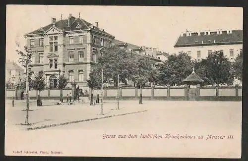 25368 AK Meissen Meißen ländliches Krankenhaus 1906 , gelaufen 1906