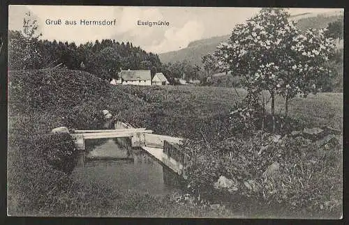 25361 AK Hermsdorf Essigmühle ungelaufen  um 1915