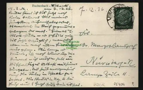25404 AK Buchenbach Kirchzarten 1936 Südschwarzwald bei Freiburg im Breisgau