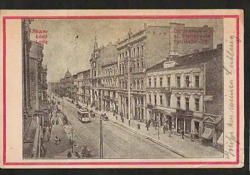 21844 AK Lodz Lodsch Petrikauer Straße 1915 Feldpost