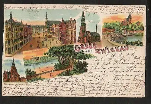 21842 AK Zwickau Litho 1904