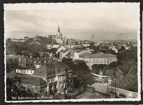 21631 AK Bad Teplitz Schönau Synagoge , mit Steinbad 1939,  Verlag ohne