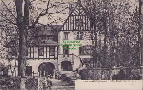 155688 AK Gluszyca Wüstegiersdorf i. Schlesien Fürstliche Oberförsterei 1907