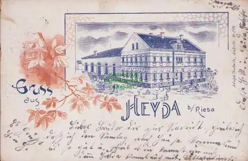 155648 AK Heyda bei Riesa 1901