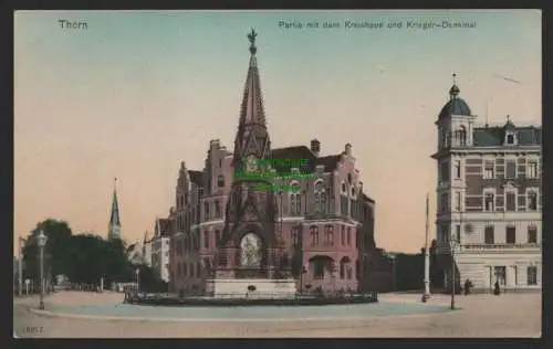 155294 AK Thorn Torun 1907 Kreishaus Krieger Denkmal Hotel Thorner Hof