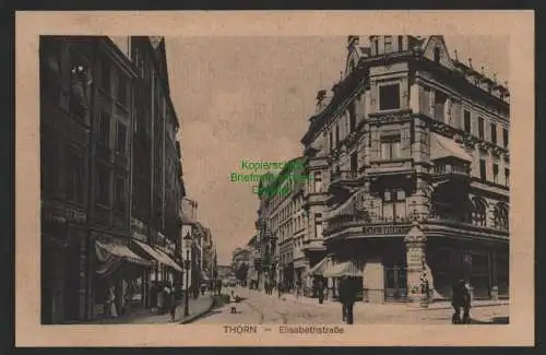 155287 AK Thorn Torun um 1935 Elisabethstraße Cafe Kaiserkrone