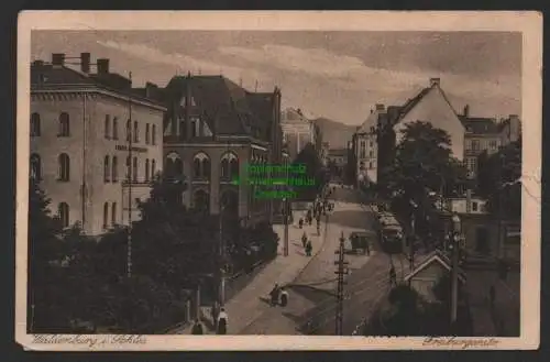 155370 AK Waldenburg in Schlesien 1922 Freiburgerstrasse Straßenbahn