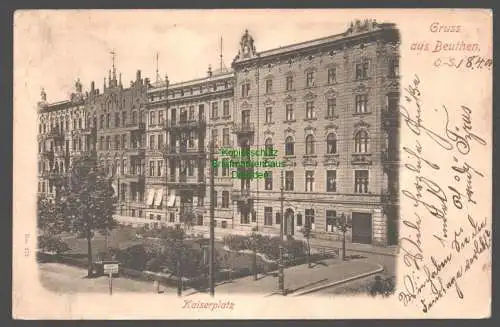 155440 AK Beuthen Bytom O.-S. 1900 Oberschlesien Kaiserplatz Colonialwaren Tabak