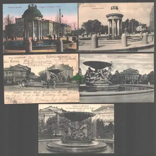 155462 5 AK Dresden Neustadt 1904 Albertplatz Monumentalbrunnen Ruhige Wogen