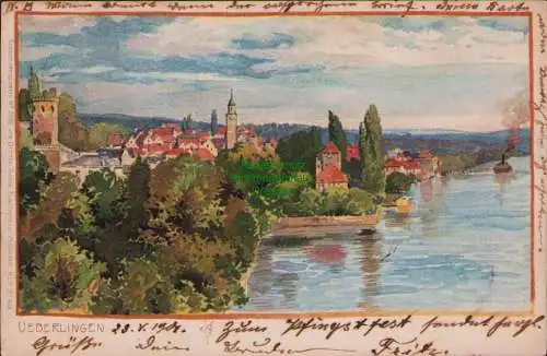 154910 AK Überlingen Litho 1901 Künstlerkarte