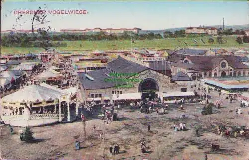 152746 AK Dresden 1913 Dresdner Vogelwiese Großes Festzelt Lederbogen Nürnberg