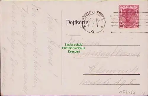 152453 AK Chemnitz 1916 Studentika verein ehem. Chemnitzer Realschüler 1919