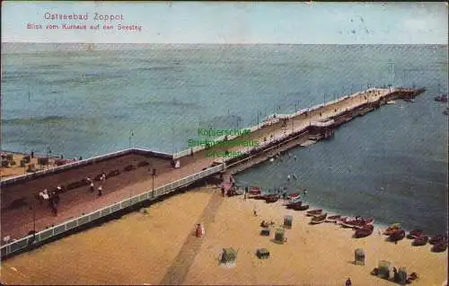 152442 AK Ostseebad Zoppot Seesteg Sopot 1912