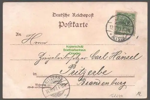 152244 AK Dresden Litho Hauptbahnhof 1899