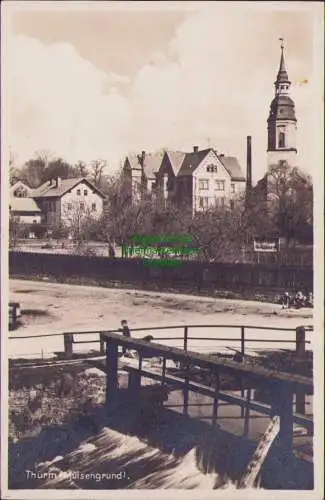 152387 AK Thurm Mülsengrund Kr.  Zwickau Sachsen um 1935 Wehr Kirche