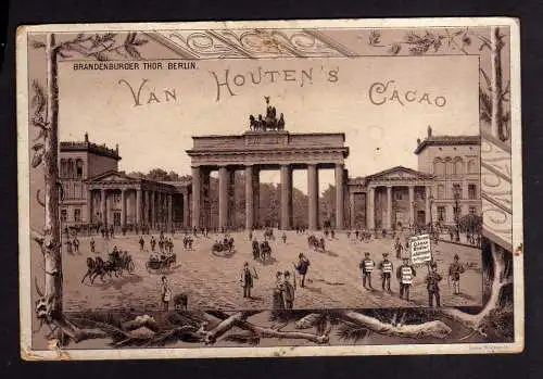 115241 Berlin Brandenburger Tor Reklame Van Houten s Cacao Weesp Holland